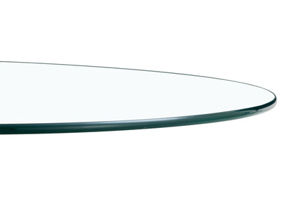 Modern Minimalist Round Dining Table With Glass Top