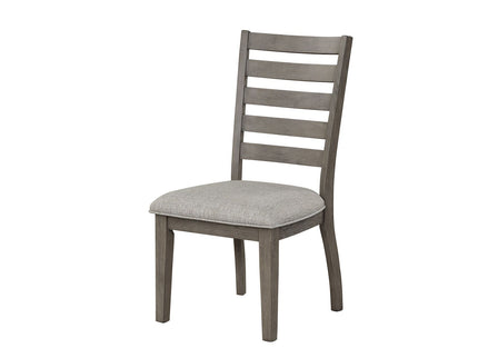 Side Dining Chair With Ladder Back (Set of 2) - Gray