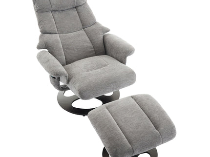 Ergonomic Recliner Chair With Ottoman, Modern 360° Swivel With Footstool