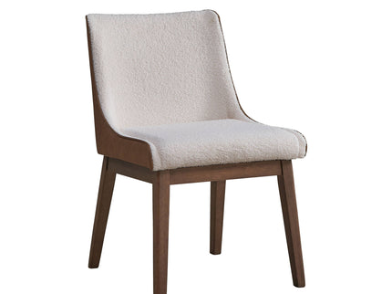 Ginny - Boucle Velvet Side Chair (Set of 2) - Walnut