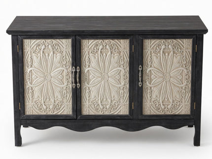 3 Door Sideboard Buffet Cabinet With Storage - Black