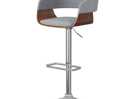 Lowell - Adjustable Swivel Bar Stool - Stone Gray
