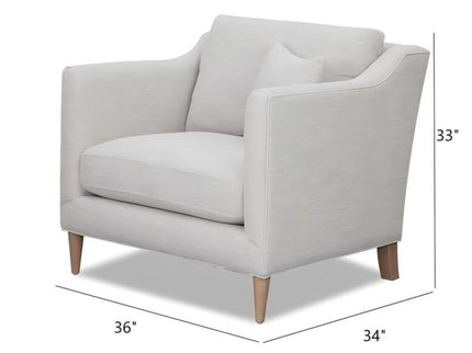 Chair With High Track Arms - Beige