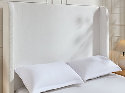 Harper - Tall Headboard Upholstered Bed / High Headboard / Elegant Simplicity / No Box Spring Needed
