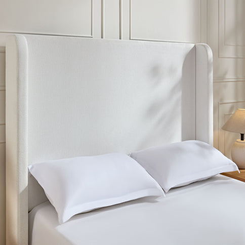 Harper - Tall Headboard Upholstered Bed / High Headboard / Elegant Simplicity / No Box Spring Needed