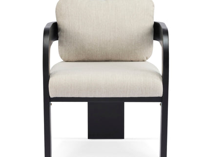 Dining Chairs With Pillow Back (Set of 2) - Beige / Black