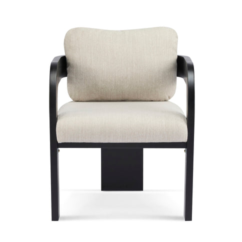 Dining Chairs With Pillow Back (Set of 2) - Beige / Black
