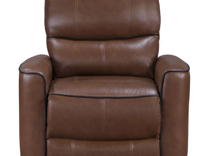 Denson - Upholstered Power Recliner Chair With USB Charging And Smooth Button Recline - Brown