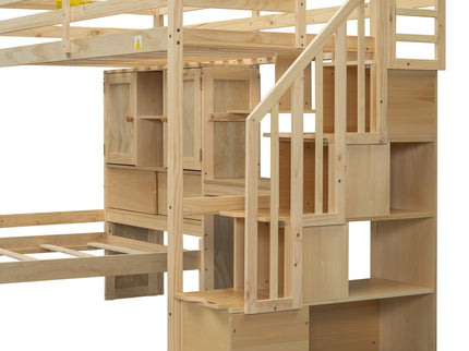 Loft Bed With Built In Desk And Staircase