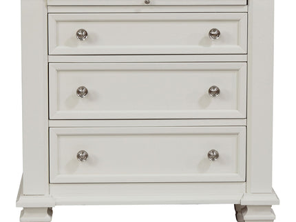 Dennis - 4 Piece Eastern King Bedroom Set - Cream White