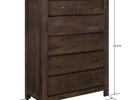 5 Drawer Chest, 1 Piece - Brown