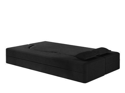 Modern Floor Sofa With 2 Pillows, Convertible Twin Size Folding Mattress For Living Room