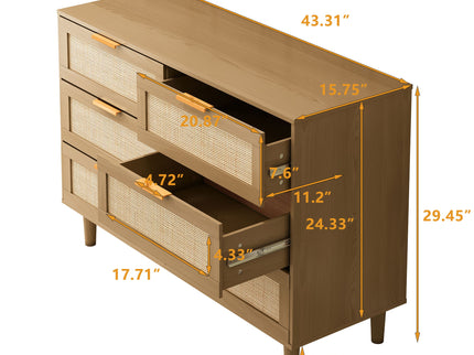 6 Drawer Storage Modern Cabinet For Bedroom