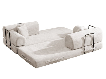 Modern 2 Tone Fabric Convertible Sleeper Sofa Bed