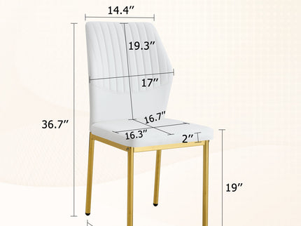 Luxury Simple Chair With Metal Leg