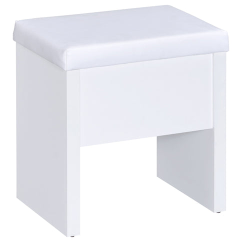 Walsh - Makeup Vanity Table With Mirror And Stool - White