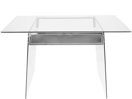 Glacier - Contemporary Desk - Clear / Chrome
