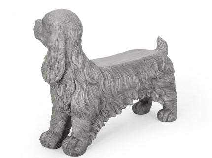 Cocker Spaniel Dog Statue - Gray