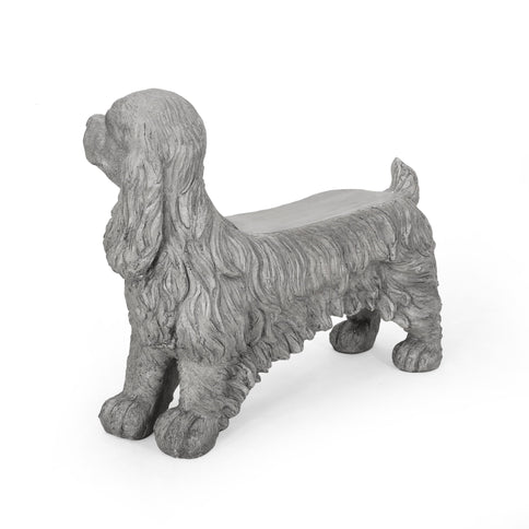 Cocker Spaniel Dog Statue - Gray