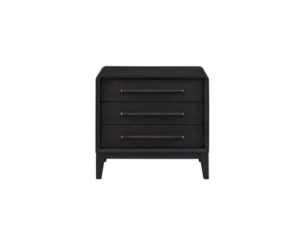 3 Drawer Nightstand With USB - Black
