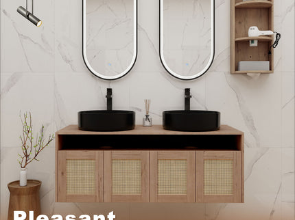 Bathroom Vanity & Art Sink And Storage Rack, Float Mounting Design