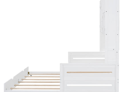 Daybed With All-In-One Cabinet And Shelf