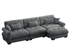Dark Gray / 2 Pc. 3 Seater Sectional, Ottoman