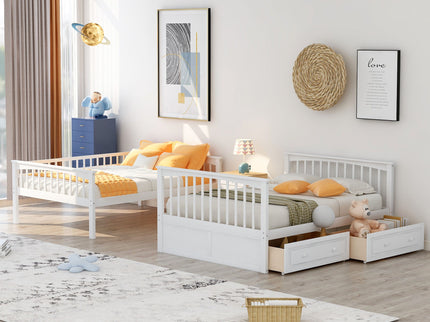 Bunk Bed With Drawers, Convertible Design