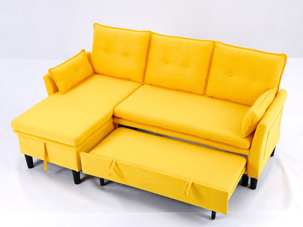 L-Shaped Reversible Chaise Sectional Sofa With Storage