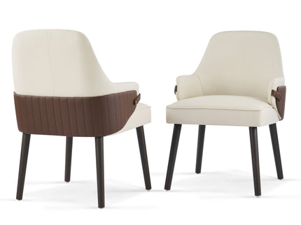 Indoor Dining Chair (Set of 2) - Beige / Brown