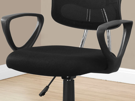 Office Chair, Adjustable Height, Swivel, Ergonomic, Armrests, Mesh, Contemporary / Modern - Black