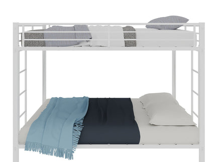 Bunk Bed For Kids, Convertible Frame With Ladders & Guardrail