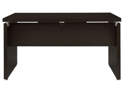 Ulloa - L Shaped Office Desk With Slide Out Keyboard Tray And Storage Drawers - Cappuccino