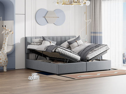 Upholstered Platform Bed With A Hydraulic Storage System