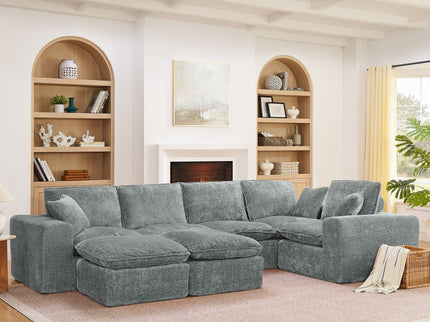 Sectional Sofa With Moveable Ottoman