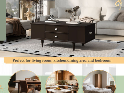 Modern Rectangle Coffee Table With Four Drawers