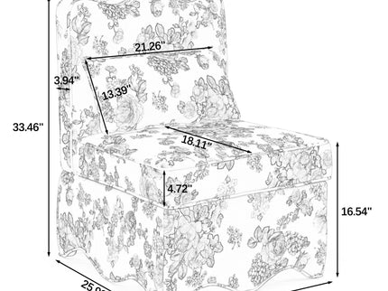 Stylish Flannel Dining Chair With Soft Cushion And Backrest
