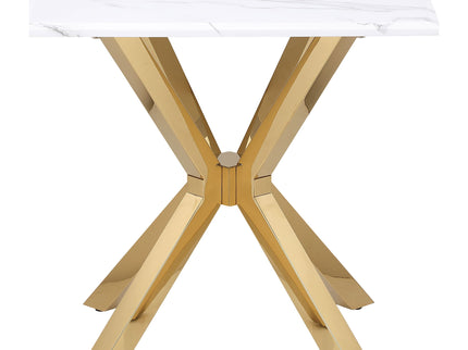 Maciel - 2 Piece Marble Coffee And End Table Set With Base Marble - White Marble