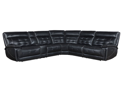 Hayden - Dual Power Reclining Sectional Sofa - Black