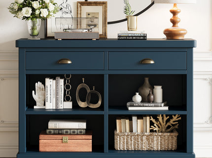 Console Table With 2 Drawers And Open Shelves