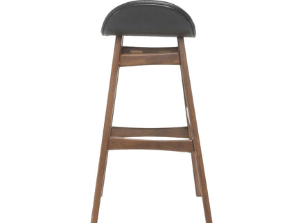 Contemporary Bar Stool With Stylish Seat And Small Backrest
