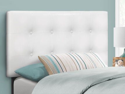 Twin Size, Bed Headboard Only, Upholstered, Transitional - White