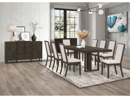 Glenmoor - 3 Drawer Server With 2 Cabinets - Dark Gray