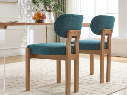 Dining Chairs With Ergonomic Backrest And Adjustable Feet (Set of 2)