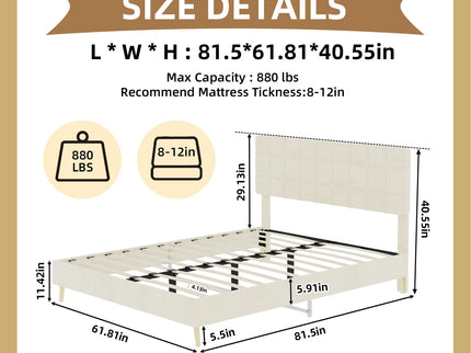 Yungan Lingge Minimalist Soft Pack Headboard Bed