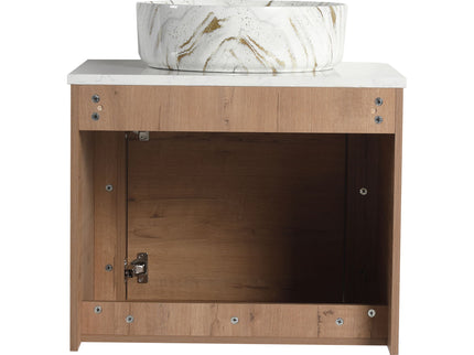 Wall Mounted Bathroom Vanity With Art Sink, 1 Soft Close Door