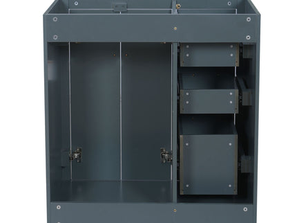 Retro Style Bathroom Vanity With 3 Drawers & Soft-Closing Doors