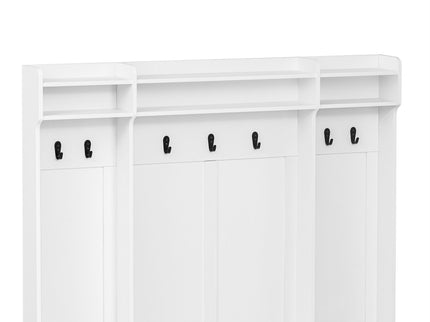 5 In 1 Entryway Bench With Coat Rack, 7 Sturdy Hooks, 2 Spacious Drawers And Adjustable Shelves
