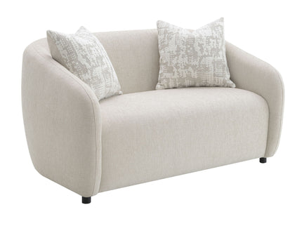 Etienne - Loveseat With 3 Pillows - Beige