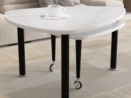 360 Degree Rotatable Coffee Table With Solid Legs